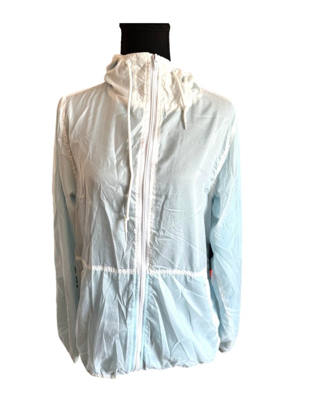NWT Zine S White Hooded Mesh Windbreaker Jacket Athleisure Sports Tennis